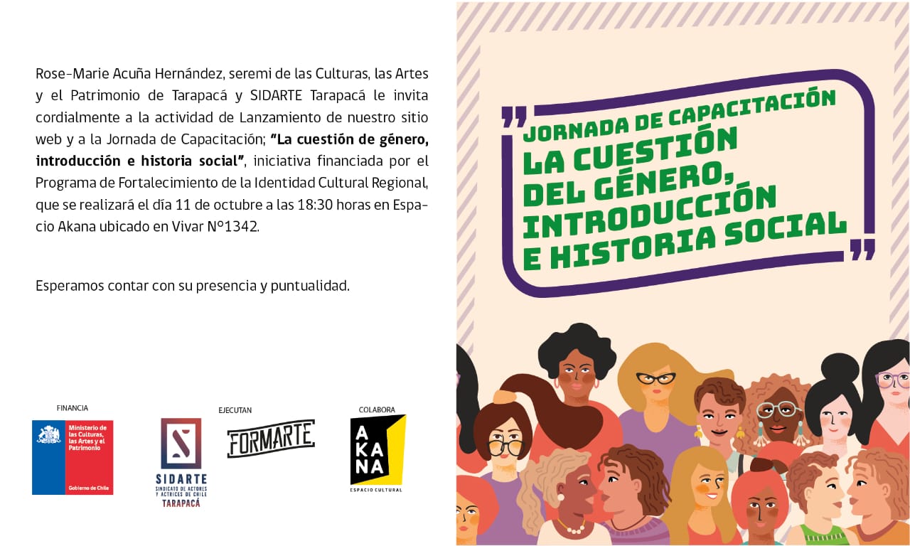 Invitación charla de género