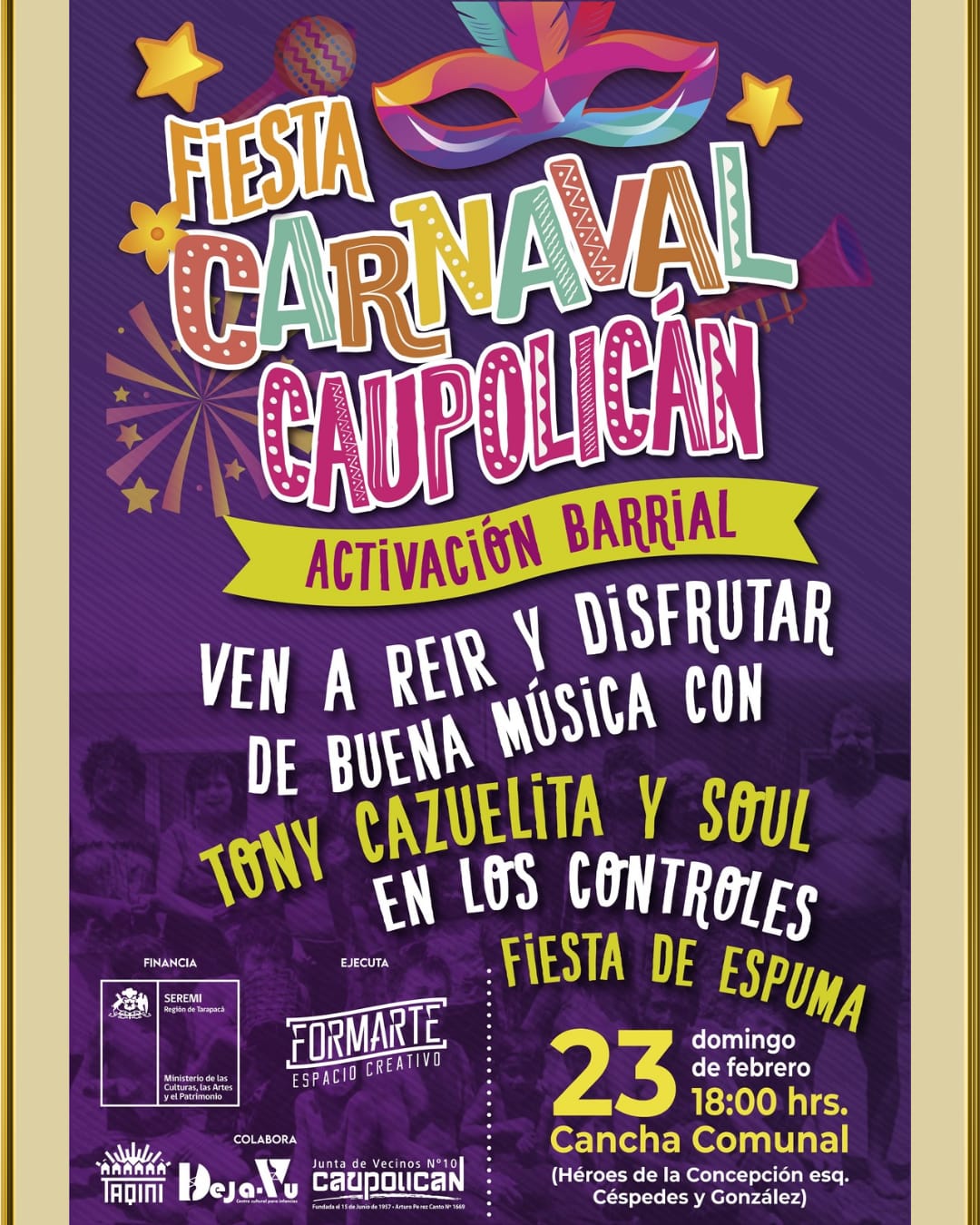 Afiche Fiesta Carnaval Caupolicán