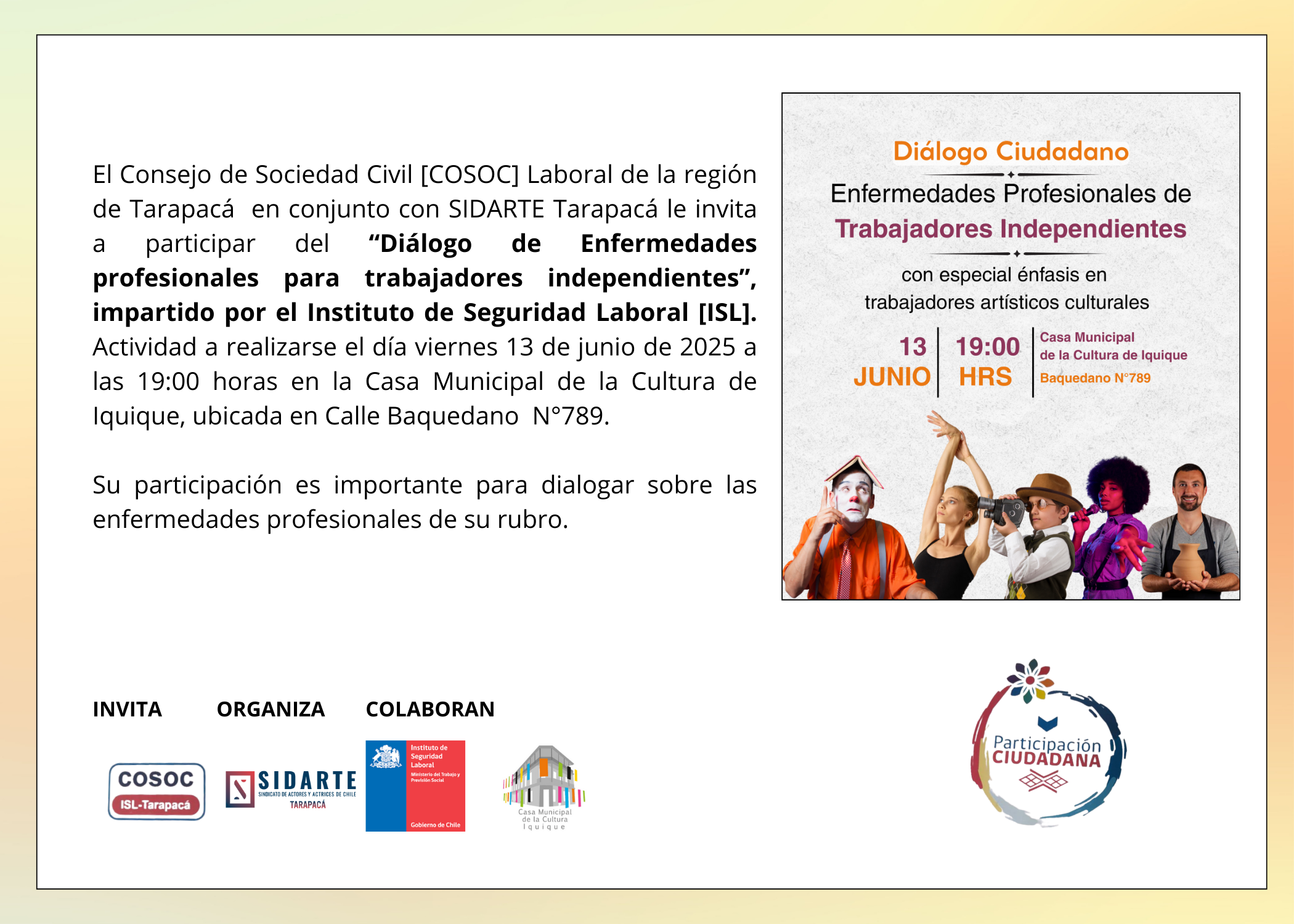 Invitación Diálogo Ciudadano Invitación Diálogo Ciudadano