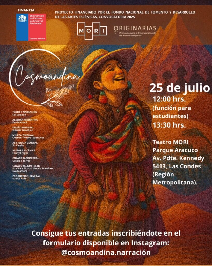 Cosmoandina 25 julio en Teatro Mori Arauco Cosmoandina 25 julio en Teatro Mori Arauco