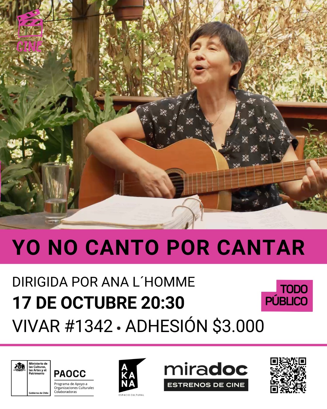 Yo no canto por cantar en Espacio Cultural Akana