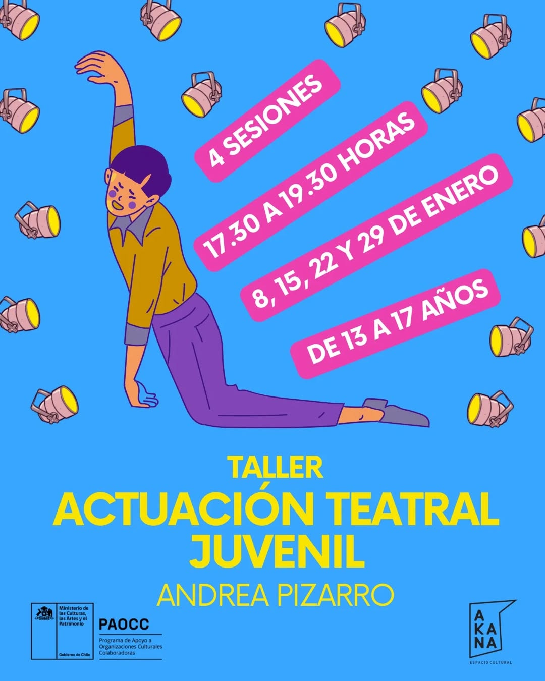 Taller de actuación juvenil - Espacio Akana - enero 2026 Taller de actuación juvenil - Espacio Akana - enero 2026