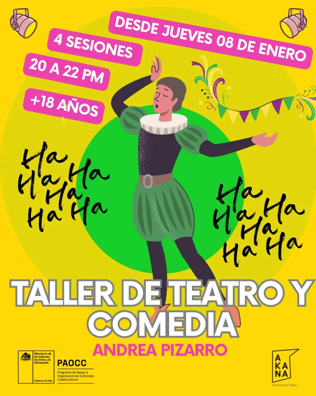 Taller de teatro y comedia en Espacio Akana - Enero 2026