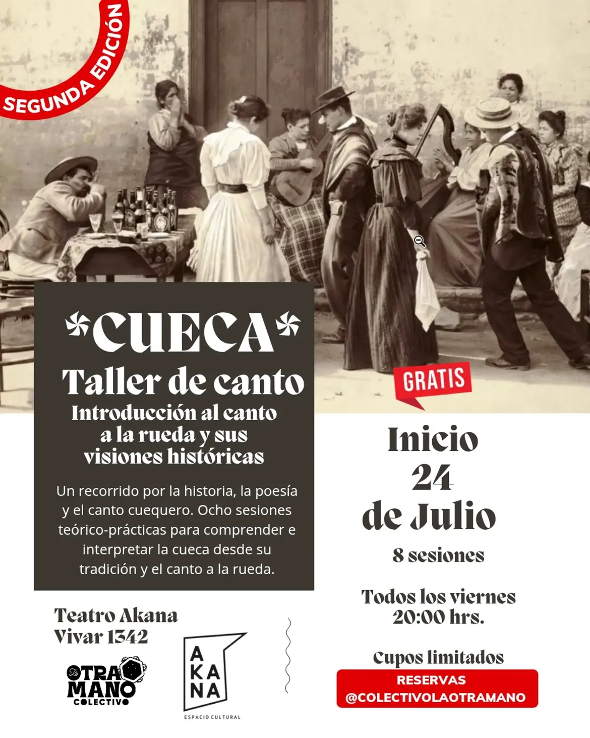 Taller de cueca en Espacio Akana Taller de cueca en Espacio Akana